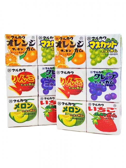 MARUKAWA Ассорти из 6 жевательные резинок-шариков (апельсин, виноград, дыня, яблоко, клубника, виноград зеленый), 2 уп. *32,4 г MARUKAWA Ассорти из 6 жевательные резинок-шариков (апельсин, виноград, дыня, яблоко, клубника, виноград зеленый), 2 уп. *32,4 г