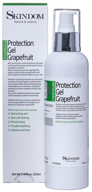 Skindom Protection Gel Grapefluit Многофункциональный гель для лица с грейпфрутом, 220 мл Skindom Protection Gel Grapefluit Многофункциональный гель для лица с грейпфрутом, 220 мл