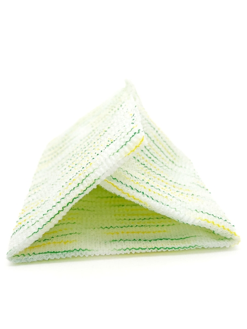 Sungbo Cleamy Мочалка для тела с плетением «Волна» и полиэстеровыми нитями средней жесткости Зеленая Noble Shower Towel 28х95 см, 1 шт