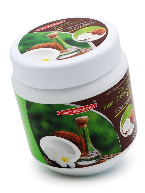 Carebeau Маска для сухих и поврежденных волос кокосовая с натуральным воском Coconut Oil Hair Treatment, 500 мл