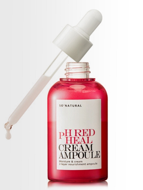 So Natural Двухфазная сыворотка с лактобактериями pH Red Heal Cream Ampoule, 55 мл So Natural Двухфазная сыворотка с лактобактериями pH Red Heal Cream Ampoule, 55 мл