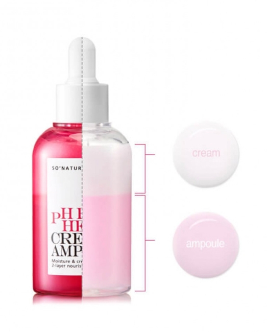 So Natural Двухфазная сыворотка с лактобактериями pH Red Heal Cream Ampoule, 55 мл So Natural Двухфазная сыворотка с лактобактериями pH Red Heal Cream Ampoule, 55 мл