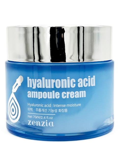 Zenzia Крем для лица с гиалуроновой кислотой Hyaluronic Acid Ampoule Cream, 70 мл Zenzia Крем для лица с гиалуроновой кислотой Hyaluronic Acid Ampoule Cream, 70 мл