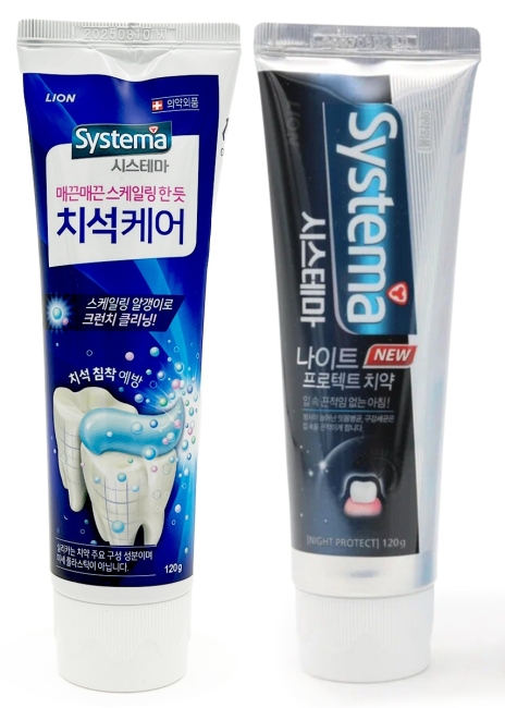 LION Комплект зубных паст для дневного и ночного ухода за полостью рта Systema Tartar, 120 + 120 г LION Комплект зубных паст для дневного и ночного ухода за полостью рта Systema Tartar, 120 + 120 г