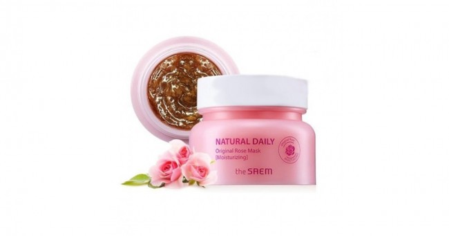 The Saem Маска для лица с лепестками роз Natural Daily Original Rose Mask, 100 г