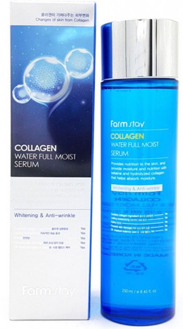 FarmStay Collagen Water Full Moist Serum Увлажняющая сыворотка с коллагеном, 250 мл FarmStay Collagen Water Full Moist Serum Увлажняющая сыворотка с коллагеном, 250 мл