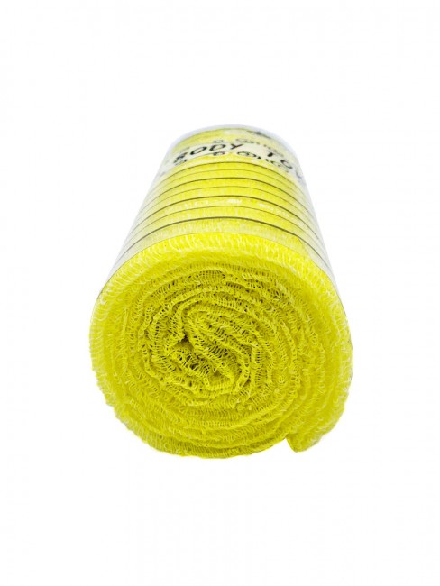 ShinYoung Массажная мочалка полотенце "Радуга" желтая Body Healthy Bath Towel Yellow, 100x29 см