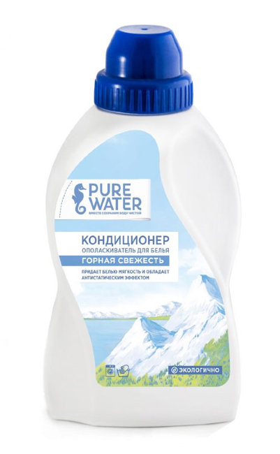 Pure Water Кондиционер-ополаскиватель для белья Горная Свежесть, 480 мл Pure Water Кондиционер-ополаскиватель для белья Горная Свежесть, 480 мл
