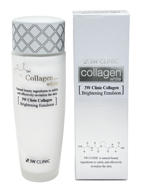 3W Clinic Эмульсия для лица осветляющая с коллагеном и ниацинамидом Collagen White Brightening Emulsion, 150 мл 3W Clinic Эмульсия для лица осветляющая с коллагеном и ниацинамидом Collagen White Brightening Emulsion, 150 мл