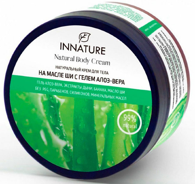 Innature Крем для тела на масле ши с гелем алоэ-вера, 250 мл