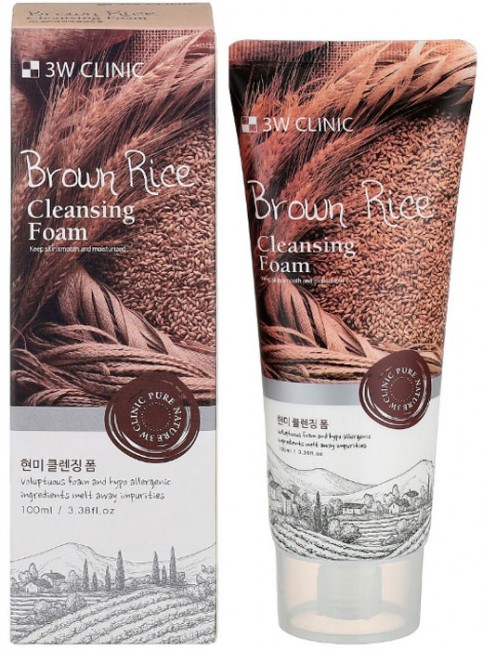3W Clinic Пенка для умывания с экстрактом бурого риса Brown Rice Cleansing Foam, 100 мл 3W Clinic Пенка для умывания с экстрактом бурого риса Brown Rice Cleansing Foam, 100 мл