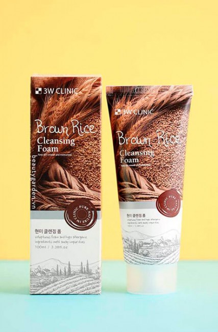 3W Clinic Пенка для умывания с экстрактом бурого риса Brown Rice Cleansing Foam, 100 мл 3W Clinic Пенка для умывания с экстрактом бурого риса Brown Rice Cleansing Foam, 100 мл
