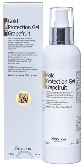 Skindom Многофункциональный гель с золотом и экстрактом семян грейпфрута Gold Protection Gel Grapefluit, 220 мл