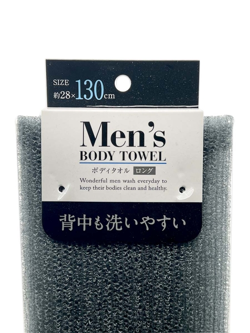 Lec Мочалка для мужчин средней жесткости Черная Mens Body Towel Black (28 см х 130 см), 1 шт Lec Мочалка для мужчин средней жесткости Черная Mens Body Towel Black (28 см х 130 см), 1 шт