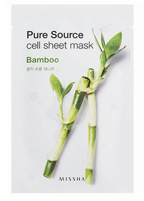 MISSHA Pure Source Cell Sheet Mask Bamboo Тканевая маска с экстрактом бамбука, 21 г