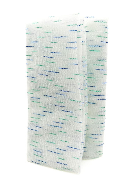 Sungbo Cleamy Мочалка для тела с плетением «Волна» и полиэстеровыми нитями средней жесткости Голубая Noble Shower Towel 28х95 см, 1 шт