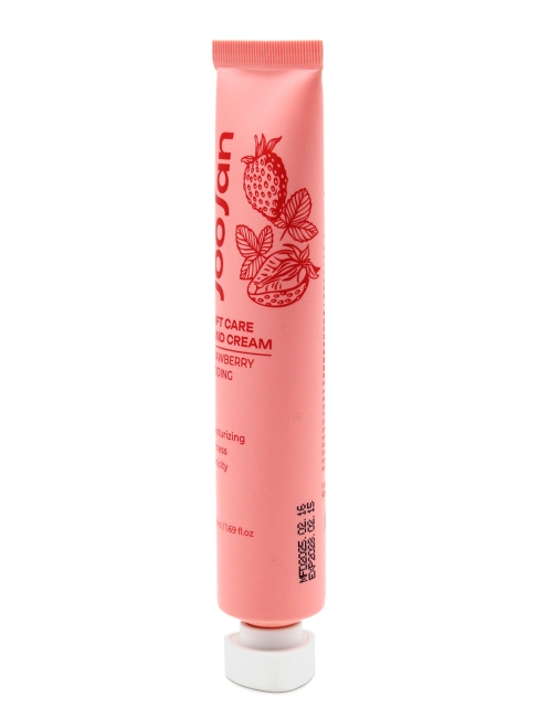 SOOSAN Увлажняющий крем для рук с ароматом клубники Soft Care Hand Cream Strawberries Pudding, 50 мл