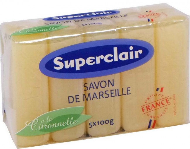 La Cigale Superclair Мыло марсельское с цитронеллой, 5х100 г