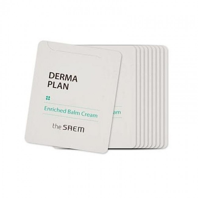 The Saem Крем-бальзам увлажняющий для чувствительной кожи пробник DERMA PLAN Enriched Balm Cream,1.5 мл