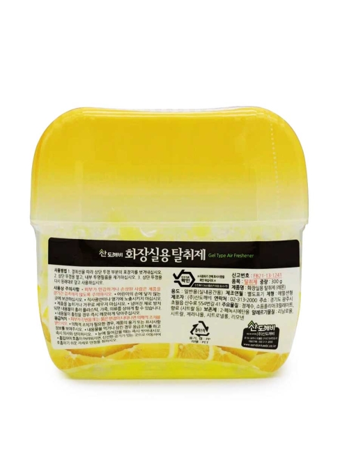 Sandokkaebi Гелевый освежитель воздуха для туалета Лимон, 300 г Sandokkaebi Гелевый освежитель воздуха для туалета Лимон, 300 г
