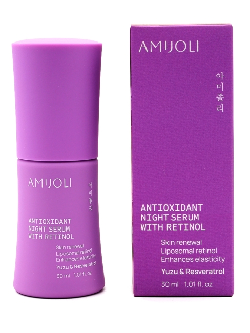 AMIJOLI Ночная сыворотка с ретинолом и экстрактом юдзу Yuzu & Resveratrol Night Reniew Serum With Retinol,  30 мл