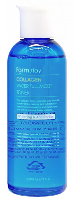 FarmStay Collagen Water Full Moist Toner Увлажняющий тонер с коллагеном, 200 мл FarmStay Collagen Water Full Moist Toner Увлажняющий тонер с коллагеном, 200 мл