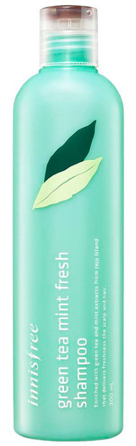 Innisfree Green Tea Mint Fresh Shampoo Освежающий шампунь с экстрактами зелёного чая и мяты, 300 мл Innisfree Green Tea Mint Fresh Shampoo Освежающий шампунь с экстрактами зелёного чая и мяты, 300 мл