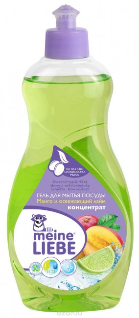 Meine Liebe Гель для мытья посуды Манго и освежающий Лайм, 500 мл