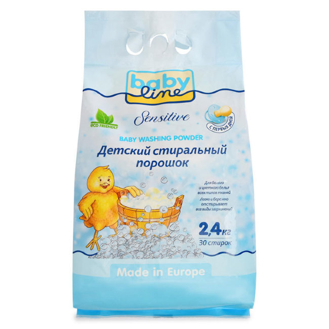 BabyLine Sensitive Детский стиральный порошок концентрат, 2,4 кг BabyLine Sensitive Детский стиральный порошок концентрат, 2,4 кг