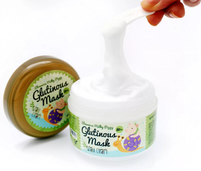 Elizavecca Milky Piggy Glutinous Mask 80% Snail Cream Крем-маска с муцином улитки, 100 г Elizavecca Milky Piggy Glutinous Mask 80% Snail Cream Крем-маска с муцином улитки, 100 г
