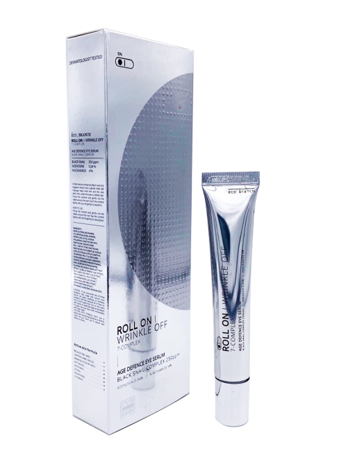 Eco Branch Сыворотка-роллер для кожи вокруг глаз с муцином улитки Roll On Wrinkle Off 7-Complex Age Defence Eye Black Snail, 25 мл
