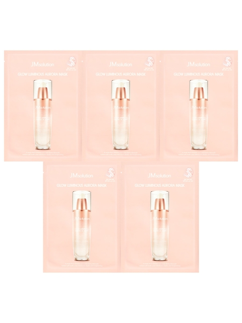 JMsolution Маска для лица с жемчужной пудрой Glow Luminos Aurora Mask, 5 шт*30 мл JMsolution Маска для лица с жемчужной пудрой Glow Luminos Aurora Mask, 5 шт*30 мл