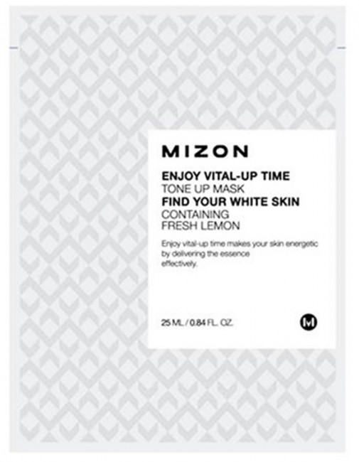 MIZON Enjoy Vital Up Time Tone Up Mask Осветляющая тканевая маска для лица, 25 мл