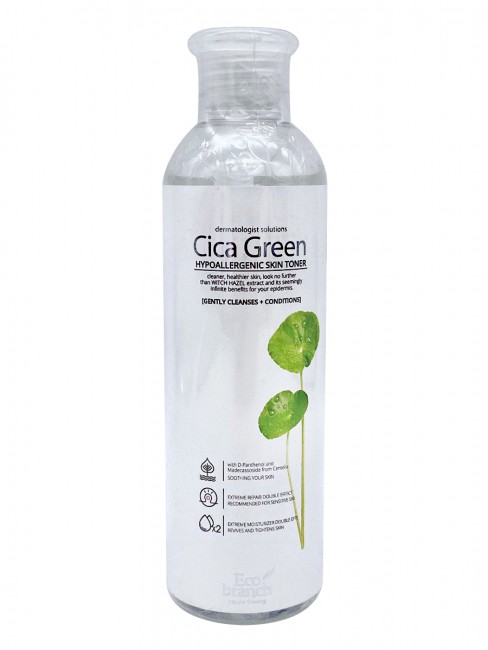 Eco branch Тонер для лица с экстрактом центеллы Cica Green Hypoallergenic Skin Toner, 250 мл Eco branch Тонер для лица с экстрактом центеллы Cica Green Hypoallergenic Skin Toner, 250 мл