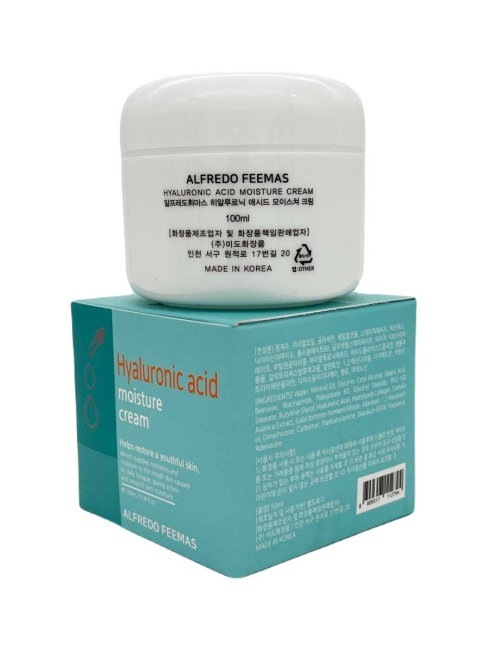 Alfredo Feemas Крем для лица с гиалуроновой кислотой увлажняющий Hyaluronic Acid Moisture Cream, 100 мл Alfredo Feemas Крем для лица с гиалуроновой кислотой увлажняющий Hyaluronic Acid Moisture Cream, 100 мл