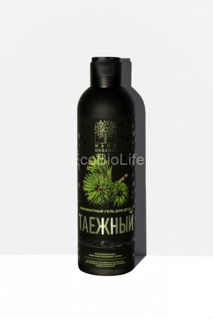 Nano Organic Гель для душа альгинатный "Таёжный", 270 мл