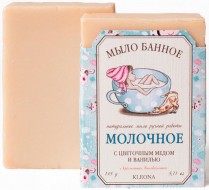 Kleona Мыло кусковое банное Молочное, 145 г