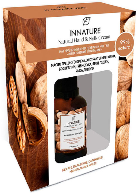 Innature Крем для рук и ногтей Увлажнение и питание, 50 мл