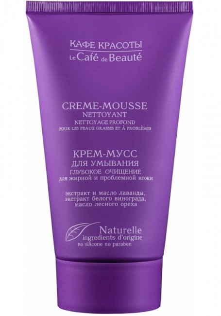 Кафе Красоты Крем-мусс для умывания Глубокое очищение для жирной и проблемной кожи, 150 мл