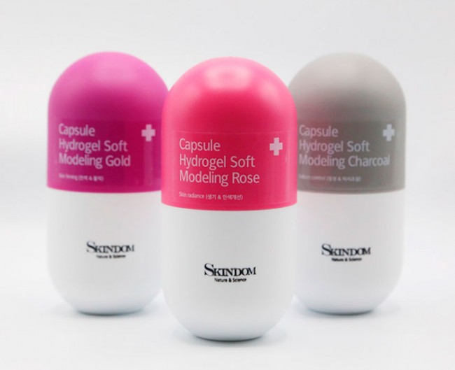 Skindom Capsule Hydrogel Soft Modeling Gold Гидрогелевая моделирующая маска с золотом, 4 * 55 г