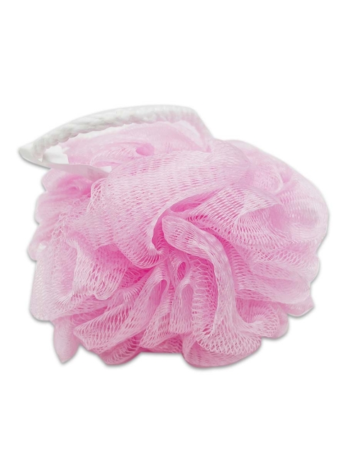 Sungbo Cleamy Мочалка-розочка из полиэтиленовой сетки мягкая Rose Shower Ball Розовая 11 см, 1 шт
