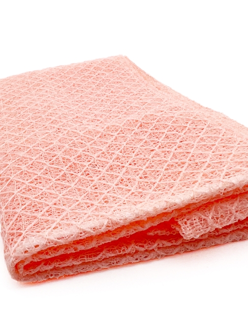 Sungbo Cleamy Мочалка для тела с плетением Сетка и выпуклым рисунком Ромбо средней жесткости Персиковая Sense Shower Towel Peach 28х90 см, 1 шт Sungbo Cleamy Мочалка для тела с плетением Сетка и выпуклым рисунком Ромбо средней жесткости Персиковая Sense Shower Towel Peach 28х90 см, 1 шт