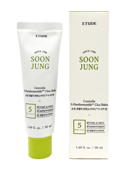 Etude Бальзам для чувствительной кожи лица с центеллой Soon Jung Centella 5-Panthenoside Cica Balm, 50 мл