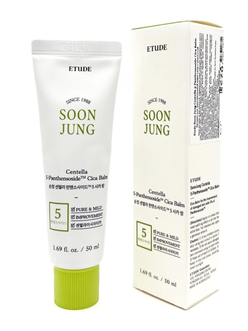 Etude Бальзам для чувствительной кожи лица с центеллой Soon Jung Centella 5-Panthenoside Cica Balm, 50 мл