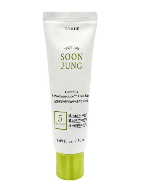 Etude Бальзам для чувствительной кожи лица с центеллой Soon Jung Centella 5-Panthenoside Cica Balm, 50 мл
