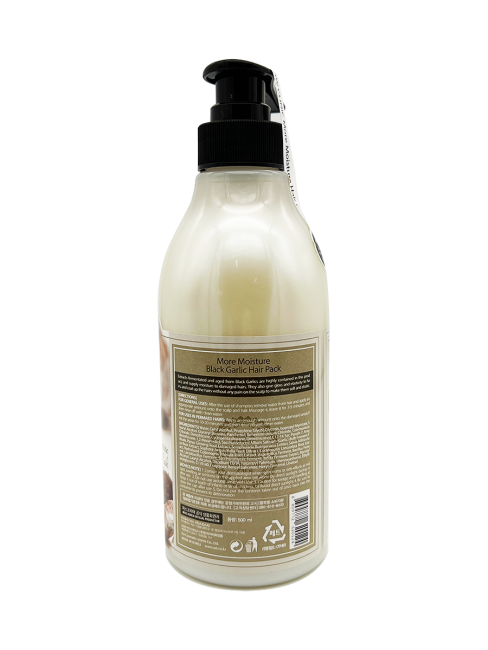 3W Clinic Маска для укрепления волос с экстрактом чёрного чеснока More Moisture Black Garlic Hair Pack, 500 мл