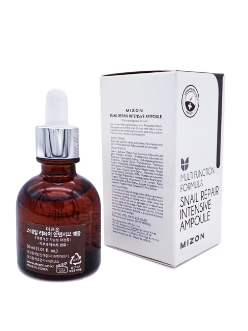 MIZON Концентрированная улиточная сыворотка для лица Snail Repair Intensive Ampoule, 30 мл MIZON Концентрированная улиточная сыворотка для лица Snail Repair Intensive Ampoule, 30 мл