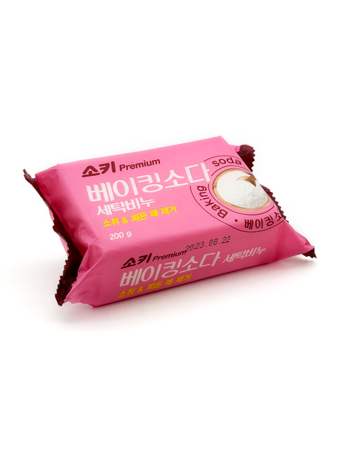 Mukunghwa Дезодорирующее и пятновыводящее хозяйственное мыло с содой Premium Baking Soda, 200 г