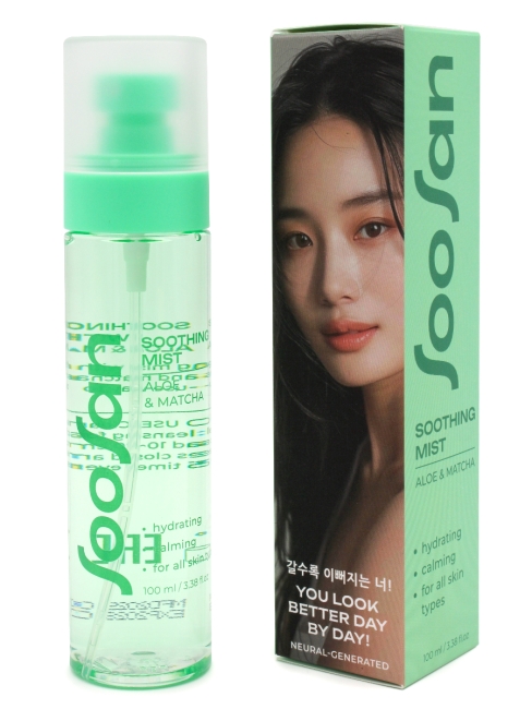 SOOSAN Успокаивающий мист для лица с экстрактами алоэ и матча Soothing Mist With Aloe & Matcha, 100 мл SOOSAN Успокаивающий мист для лица с экстрактами алоэ и матча Soothing Mist With Aloe & Matcha, 100 мл
