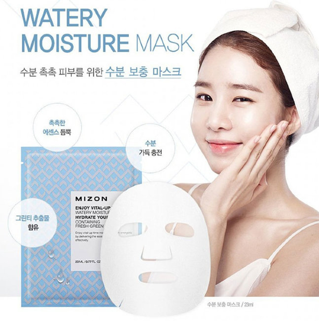 MIZON Enjoy Vital Up Time Watery Moisture Mask Увлажняющая тканевая маска для лица, 23 мл MIZON Enjoy Vital Up Time Watery Moisture Mask Увлажняющая тканевая маска для лица, 23 мл